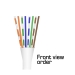 CAT6 RJ 45+T/100 CAT6 dataconnector RJ45 met witte thule - 100 stuks