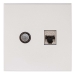 EDC2000 CD Modulaire coax en data wandcontactdoos incl. witte afdekplaat en opbouwrand | Shopconcept