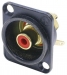 Cinch panel socket Zwart Rood