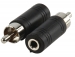 AC-008 Mono-Audio-Adapter RCA Male - 3.5 mm Female Zwart