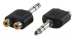 AC-011 Stereo-Audio-Adapter 6.35 mm Male - 2x RCA Female Zwart