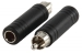 AC-026 Mono-Audio-Adapter RCA Male - 6.35 mm Female Zwart