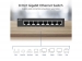 10/100/1000 Mbps netwerkschakelaar 8 poorten - metalen ontwerp