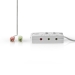 Audioswitch | Input: 2x 3,5 mm Male | Output: 3x 3,5 mm Female + 2,5 mm Female | Bedieningsmogelijkheden: Handmatig | Aantal knoppen: 3