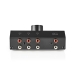 Analoge Audio-Switch | 3 poort(en) | Input: 3x (2x RCA Female) | Output: 1x (2x RCA Female) | Manueel | Metaal | Zwart