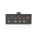 Analoge Audio-Switch | 4-Poorts poort(en) | Input: 1x 3,5 mm / 3x (2x RCA Female) | Output: 1x (2x RCA Female) | Manueel | Metaal | Zwart