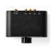 Analoge Audio-Switch | 4-Poorts poort(en) | Input: 1x 3,5 mm Audio-Input / 3x (2x RCA Female) | Output: 1x (2x RCA Female) | Manueel | Metaal | Antraciet