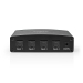 Digitale Audio-Switch | 4-wegs | Input: DC Power / 4x TosLink | Output: TosLink Female | Afstandsbediening / Drukknop / Manueel | Metaal | Zwart