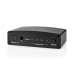 Digitale Audio-Switch | 4-wegs | Input: DC Power / 4x TosLink | Output: TosLink Female | Afstandsbediening / Drukknop / Manueel | Metaal | Zwart