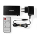 Digitale Audio-Switch | 4-wegs | Input: DC Power / 4x TosLink | Output: TosLink Female | Afstandsbediening / Drukknop / Manueel | Metaal | Zwart