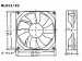 VENTILATOR 12VDC GLIJLAGER 92 x 92 x 25mm