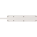 Bremounta stekkerdoos 4-voudig (meervoudige stekkerdoos met 90 graden stekkerdozen, stekkerdoos met montagemogelijkheid en 1,5 m kabel) wit TYPE F