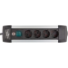 Stekkerdoos Premium-Alu-Line 4-voudig 1.80 m Aluminium/Zwart - Geaard TYPE F