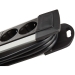 Stekkerdoos Premium-Alu-Line 4-voudig 1.80 m Aluminium/Zwart - Geaard TYPE F
