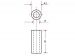 ALUMINIUM AFSTANDSBUS 8mm M3
