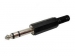 MANNELIJKE 6.35mm STEREO JACK - PLASTIC ZWART