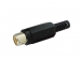 CA054B VROUWELIJKE RCA PLUG - ZWART