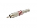 CA063R MANNELIJKE RCA PLUG - VERNIKKELD - ROOD