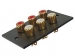 6-VOUDIG RCA CHASSIS - VERGULD