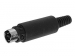 CA089 MANNELIJKE 6P MINI-DIN PLUG - ZWART