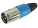 CA101BL MANNELIJKE 3P XLR PLUG - VERNIKKELD - BLAUW