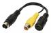 CABLE-1103 S-Video Kabel DIN Mini 7-Pins Male - S-Video Female + RCA Female Video 0.10 m Zwart