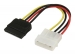 CABLE-259 Interne Stroomkabel Molex Male - SATA 15-Pins Female 0.15 m