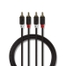 CABP24200AT20 Stereo-Audiokabel | 2x RCA Male | 2x RCA Male | Verguld | 2.00 m | Rond | Antraciet | Polybag