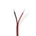 Speaker-Kabel | 2x 0.75 mm² | Koper | 100.0 m | Rond | PVC | Rood / Zwart | Rol