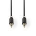 CABW22000AT05 Stereo-Audiokabel | 3,5 mm Male | 3,5 mm Male | Verguld | 0.50 m | Rond | Antraciet | Window Box