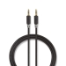 Stereo-Audiokabel | 3,5 mm Male | 3,5 mm Male | Verguld | 0.50 m | Rond | Antraciet | Window Box