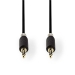 Stereo-Audiokabel | 3,5 mm Male | 3,5 mm Male | Verguld | 1.00 m | Rond | Antraciet | Doos