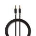 Stereo-Audiokabel | 3,5 mm Male | 3,5 mm Male | Verguld | 1.00 m | Rond | Antraciet | Doos