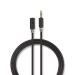 Stereo-Audiokabel | 3,5 mm Male | 3,5 mm Female | Verguld | 1.00 m | Rond | Antraciet | Doos