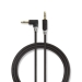 Stereo-Audiokabel | 3,5 mm Male | 3,5 mm Male | Verguld | 1.00 m | Rond | Antraciet | Doos