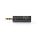 CABW22935AT Stereo-Audioadapter | 3,5 mm Male | 6,35 mm Female | Verguld | Recht | ABS | Antraciet | 1 Stuks | Window Box