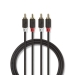 Stereo-Audiokabel | 2x RCA Male | 2x RCA Male | Verguld | 10.0 m | Rond | Antraciet | Doos