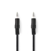 Stereo-Audiokabel | 3,5 mm Male - 3,5 mm Male | 0,5 m | Zwart