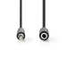 Stereo-Audiokabel | 3,5 mm Male - 3,5 mm Female | 1,0 m | Zwart