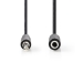 Stereo-Audiokabel | 3,5 mm Male - 3,5 mm Female | 10 m | Zwart