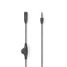 CAGB22090BK10 Stereo-Audiokabel | 3,5 mm Male | 3,5 mm Female | Vernikkeld | 1.00 m | Volumeregelaar