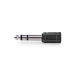 CAGB23930BK Stereo-Audioadapter | 6,35 mm Male | 3,5 mm Female | Vernikkeld | Recht | ABS | Zwart | 1 Stuks | Doos