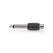 CAGB23935BK Mono-Audioadapter | 6,35 mm Male | RCA Female | Vernikkeld | Recht | ABS | Zwart | 1 Stuks | Doos