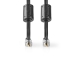 CAGC22000AT100 Stereo-Audiokabel | 3,5 mm Male | 3,5 mm Male | Verguld | 10.0 m | Rond | Antraciet | Clamshell