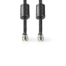 CAGC22000AT50 Stereo-Audiokabel | 3,5 mm Male | 3,5 mm Male | Verguld | 5.00 m | Rond | Antraciet | Clamshell