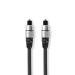 CAGC25000AT100 Optische Audiokabel | TosLink Male | TosLink Male | 10.0 m | Rond | PVC | Antraciet | Doos