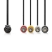 DIN-Audiokabel | DIN 5-Pins Male | 4x RCA Male | Vernikkeld | 1.00 m | Rond | PVC | Zwart | Label