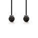 CAGP20000BK10 DIN-Audiokabel | DIN 5-Pins Male | DIN 5-Pins Male | Vernikkeld | 1.00 m | Rond | PVC | Zwart | Envelop