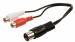 CAGP20250BK02 DIN-Audiokabel | DIN 5-Pins Male - 2x RCA Female | 0,2 m | Zwart