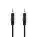 CAGP22000BK10 Stereo-Audiokabel | 3,5 mm Male - 3,5 mm Male | 1,0 m | Zwart